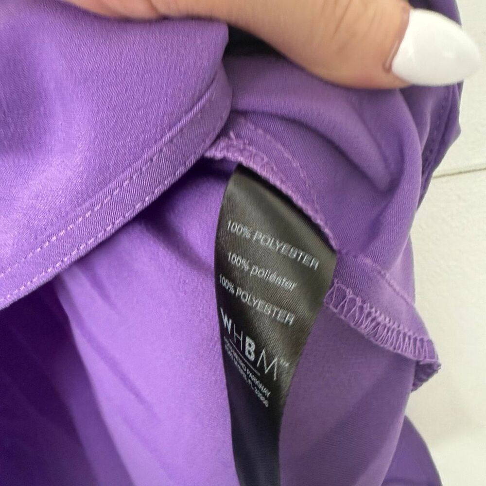 White House Black Market Women’s XS Purple Faux Wrap Tank Blouse Career - Picture 3 of 5